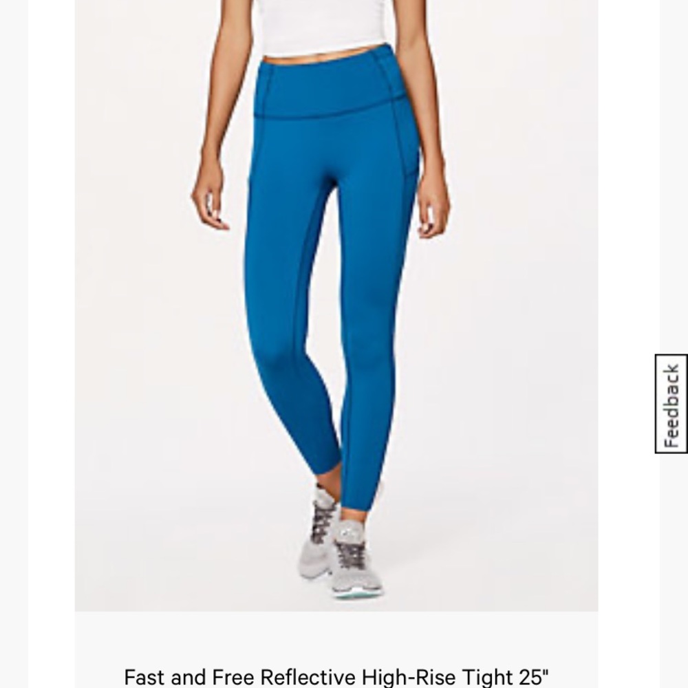 Lululemon fast and free reflective tight 25’’